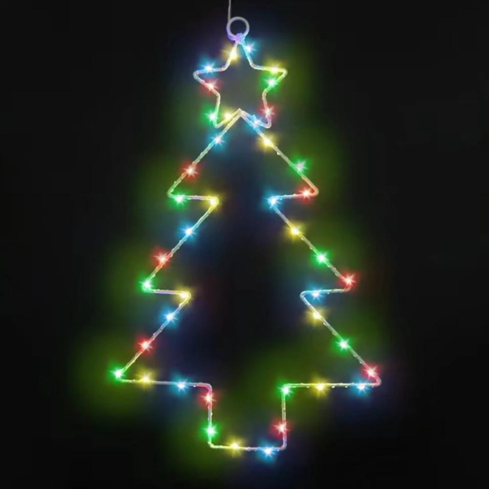 Christmas LED String Lights 8 Colors Adjustable, Battery Powered Xmas Tree Lights, Festive Home Party Decoration