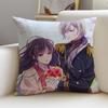 Sweet MMy Happy MarriageS Cushion Cover Breathable and skinfriendly linen pillowcase square removable and washable cushion