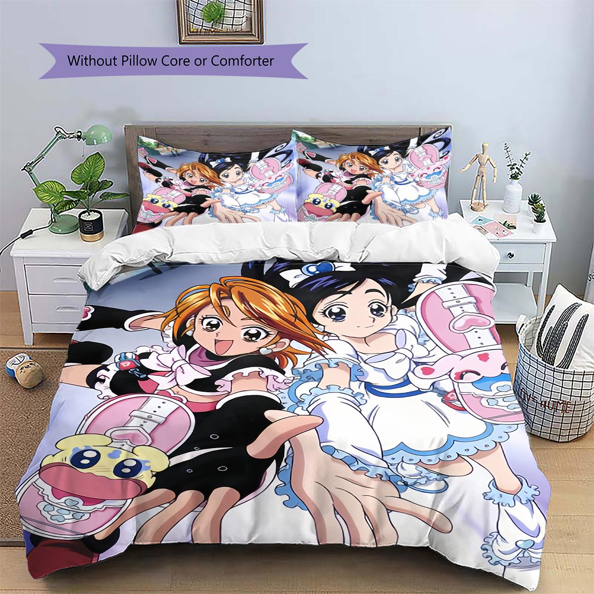 

Pretty Cure Retro Style Duvet Cover & Pillowcases, Pretty Cure Fan Retro Bedding, Ideal Gift.chl 40x60cm