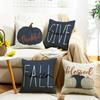Autumn Thanksgiving Pumpkin Elements Letters Digitally Printed Pillow Cover Festive Atmosphere Home Decoration Cushion
