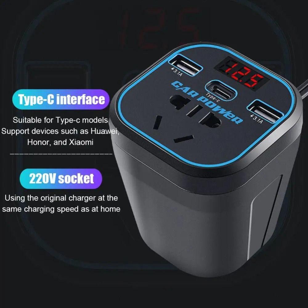 Universal Vehicle Mounted Inverter 12V24V Auto Charger Socket Part Car Power Converter  Auto