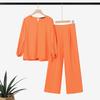 ZANZEA Women Long Sleeve Blouse and Pants Casual Two Piece Suit Sets