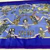 HERMES Carre90 Doll HELLO DOLLY Hello Dolly  Scarf silk purple