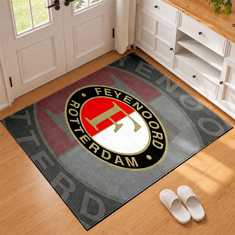 Feyenoord Rotterdam Teppich Fußmatte für Wohnzimmer oder Schlafzimmer Schutzmatte unter dem Stuhl Bürodekoration Weihnachtsgeschenk Geburtstagsgeschenk