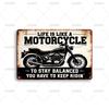 Vintage Metall Blechschild Das Leben ist wie ein Motorrad Kunst Poster Metallschilder für Man Cave Garage Heim Wanddekor Plakette