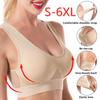 Sutiã sem costura para mulher push up sutiã invisível bralette respirável sutiãs sem ossos sem fio com almofadas roupa interior plus size topo