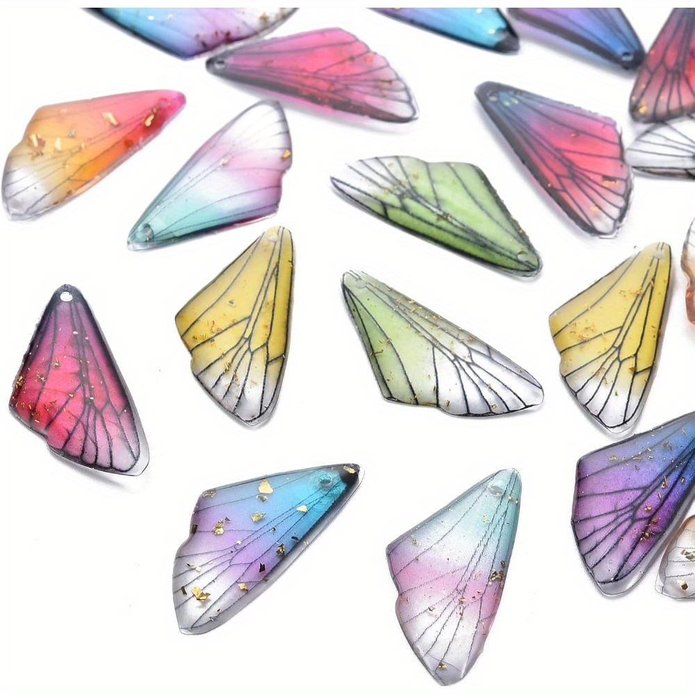 20/40/60pcs Butterfly Wing Pendant Dragonfly Insect Resin Pendant, Used for DIY Earrings, Bracelets, Jewelry Making