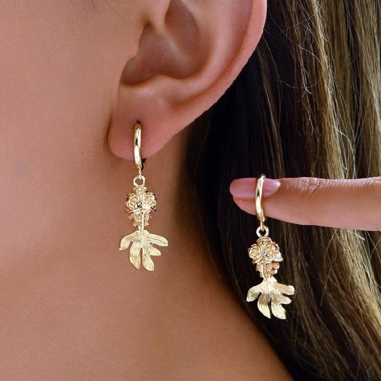 Exquisite Fish Earrings Sturdy Ear Rings Featuring Allergy Resistant Materials Suitable for Extended Wear At Gatherings