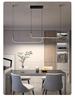 Minimalist Italian Black LED Chandelier: Sleek Long Strip for Restaurant, Bar, Office