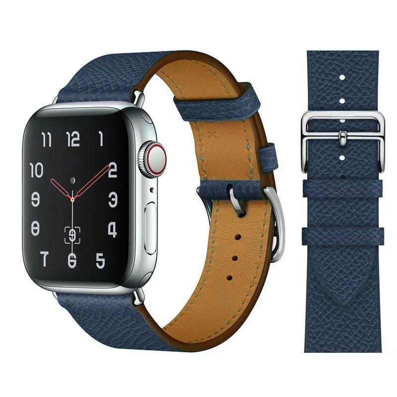 Genuine Leather Bracelet Strap For Apple Watch Band 45mm 49mm 41mm 44mm 42mm 46mm Leather Wristband iWatch Ultra 11 10 9 8 7 6 5