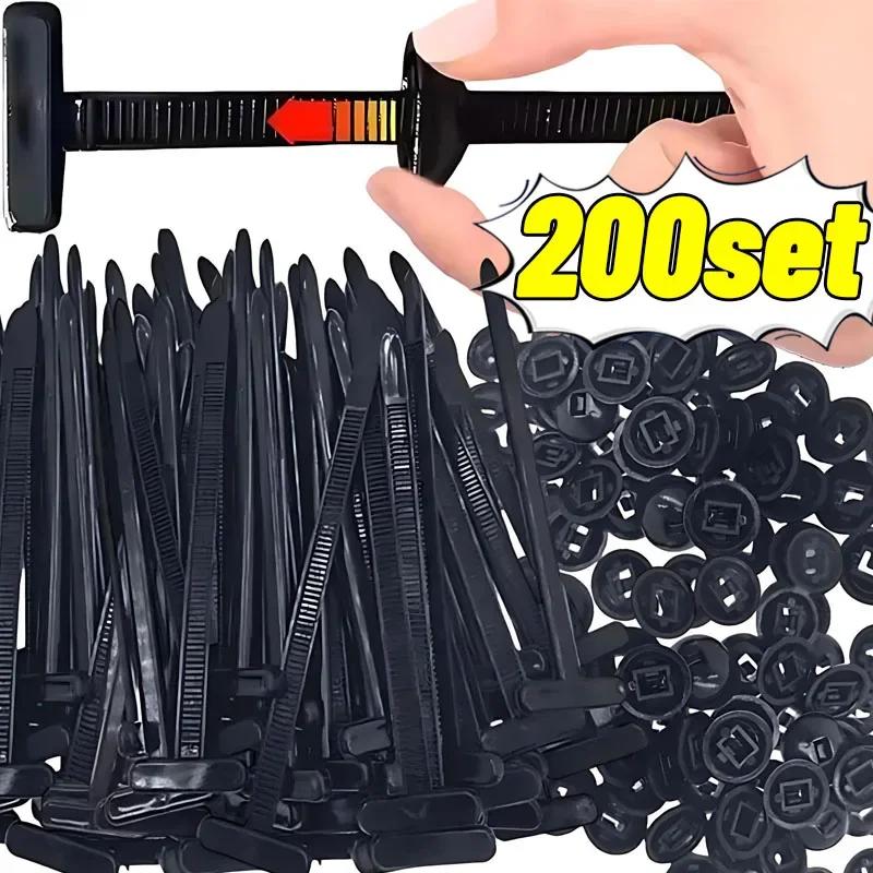 Car Fender Trunk Engine Guard Panel Wire Clips 500/10set Universal Nylon Cable Tie Buckle Auto Fastener Screw Replacement Clip