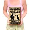 Vintage Guitar and Dog Metal Poster for Musician Gift