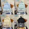 Casual Student Backpack With Dog Star Moon Desk Lamp Checkered Pattern For Girls Travel And School