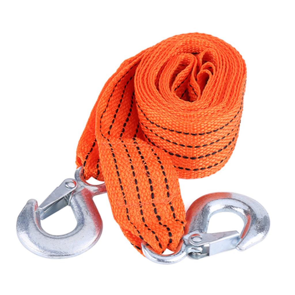 4 Meter Load 3 Ton  Car Trailer Towing Rope Strap Tow Cable with Hooks Emergency Vehicle Tool