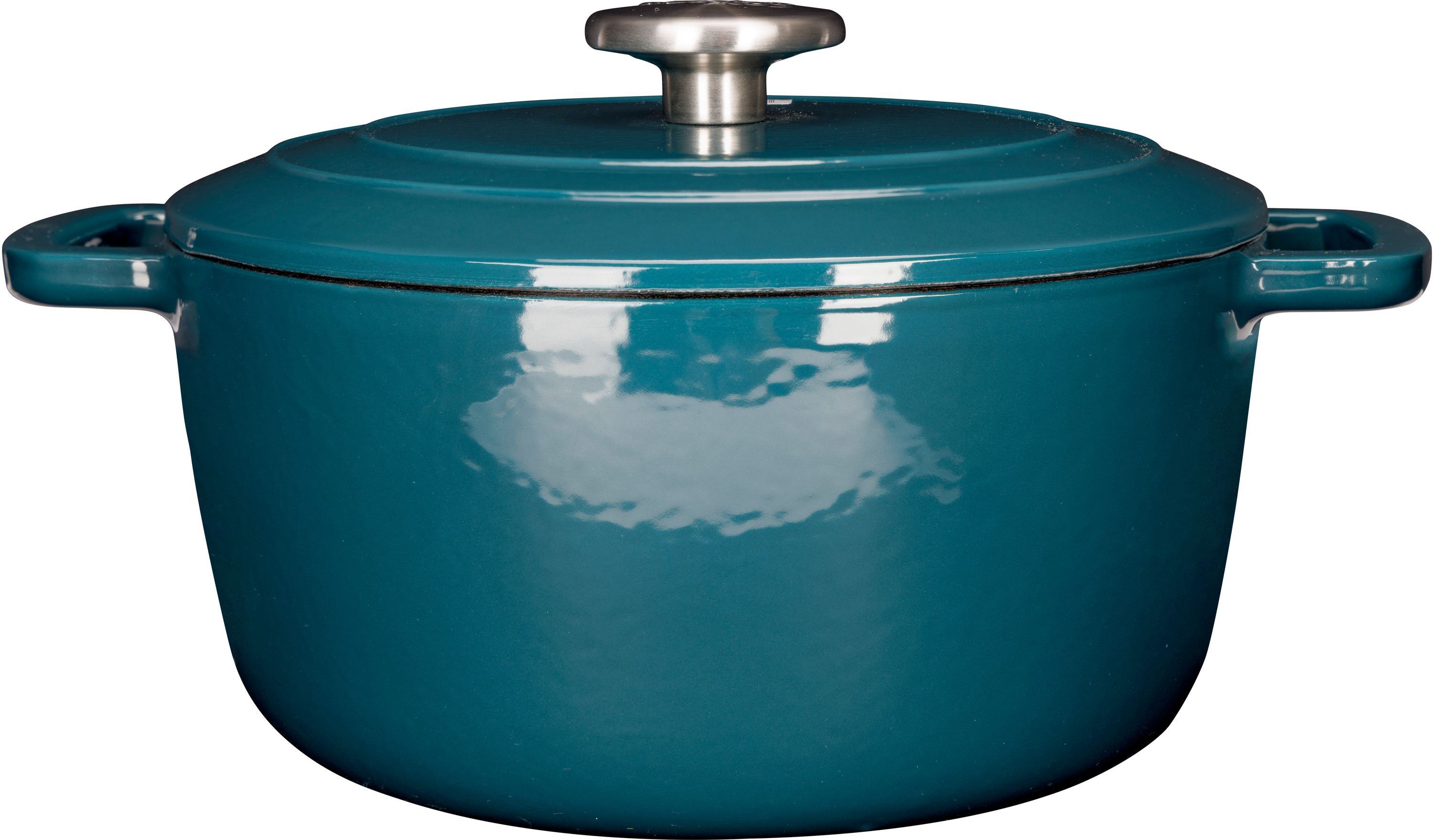 Braadpan met deksel - COSY & TRENDY - FONTESTIC - Geëmailleerde pan - Ø24 cm - 4,6 L - Alle warmtebronnen incl. inductie - Blauw