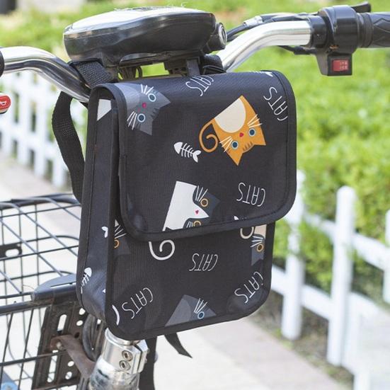 Bicycle Bag with Adjustable Straps Waterproof Handlebar Front Tube Basket Cycling Bag