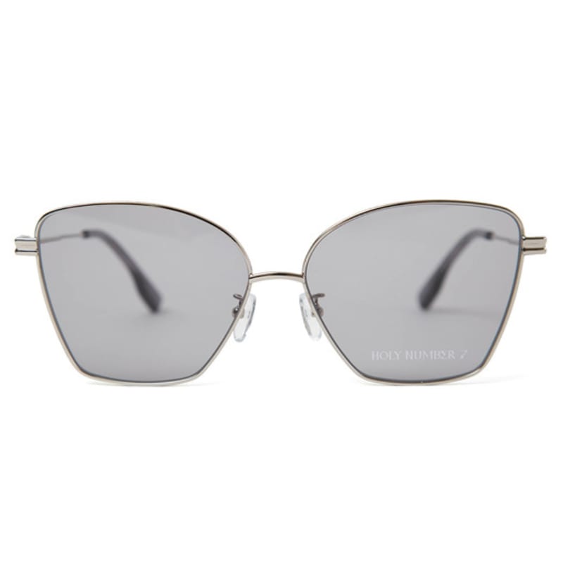 

holy NUMBER 7 [SUNGLASSES] HEBRON_SILVER FRAME BLACK LENS FREE