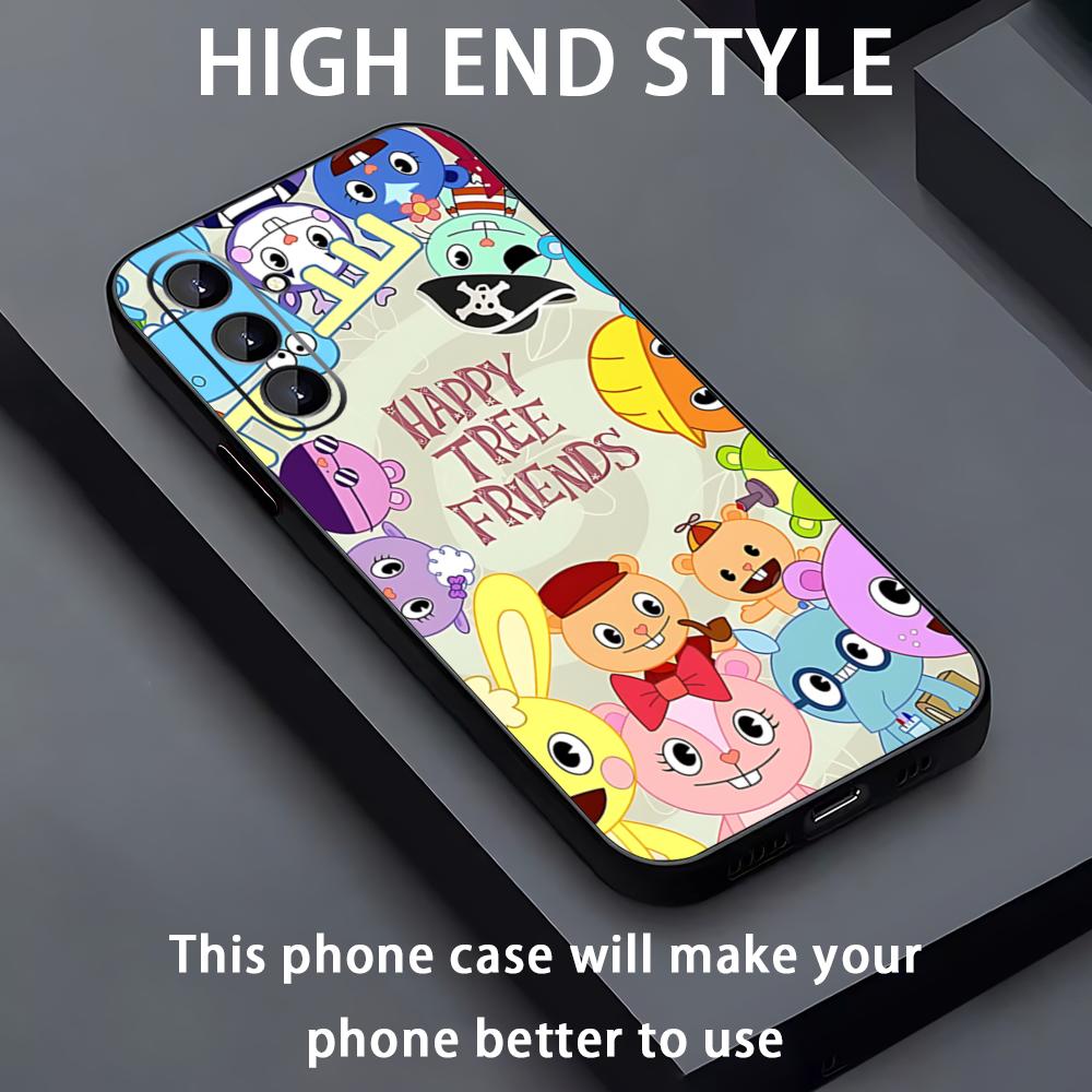 happy tree friends Phone Case For Samsung Galaxy A56 A16 A36 A26 A06 A55 A54 A15 A35 A25 Soft Black
