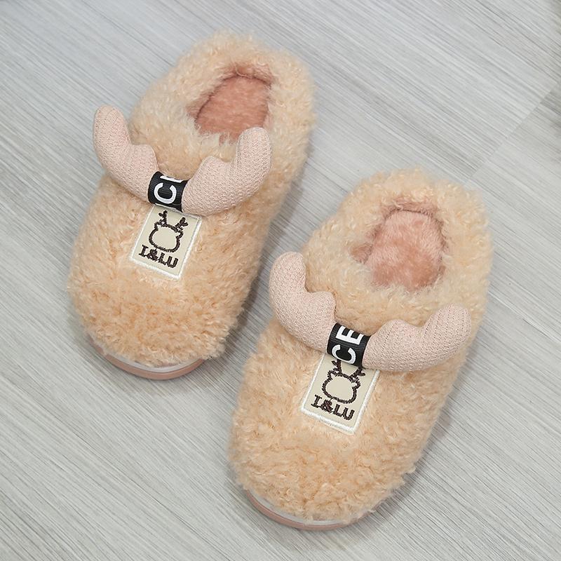 Children Cotton Shoes Kids Warm Slippers Winter Boys House Slippers Girls Cotton Slippers Cartoon Elk Style Cute Cartoon 20