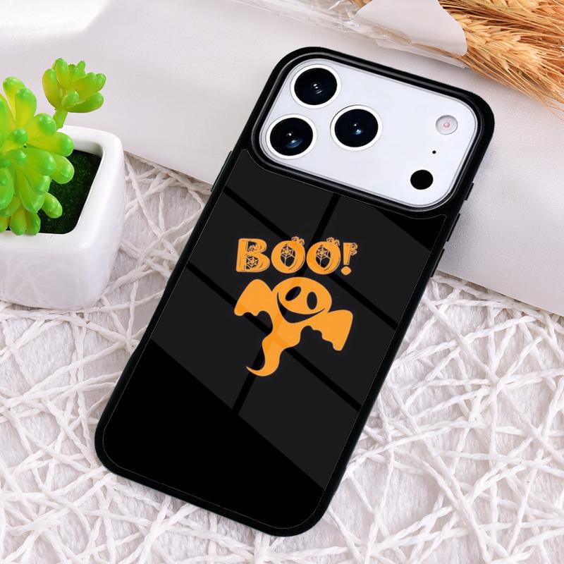BOO! Happy Halloween Pumpkin Phone Case for iPhone 17 Air 16 15 11 12 14 13 Pro Max Shockproof Cover