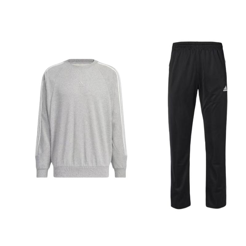 

Толстовка Adidas с тремя полосками, мягкий, удобный, с круглым вырезом, винтажный однотонный эластичный длинный свитер, повседневный спортивный костюм TR30P-BW+JI6642 S