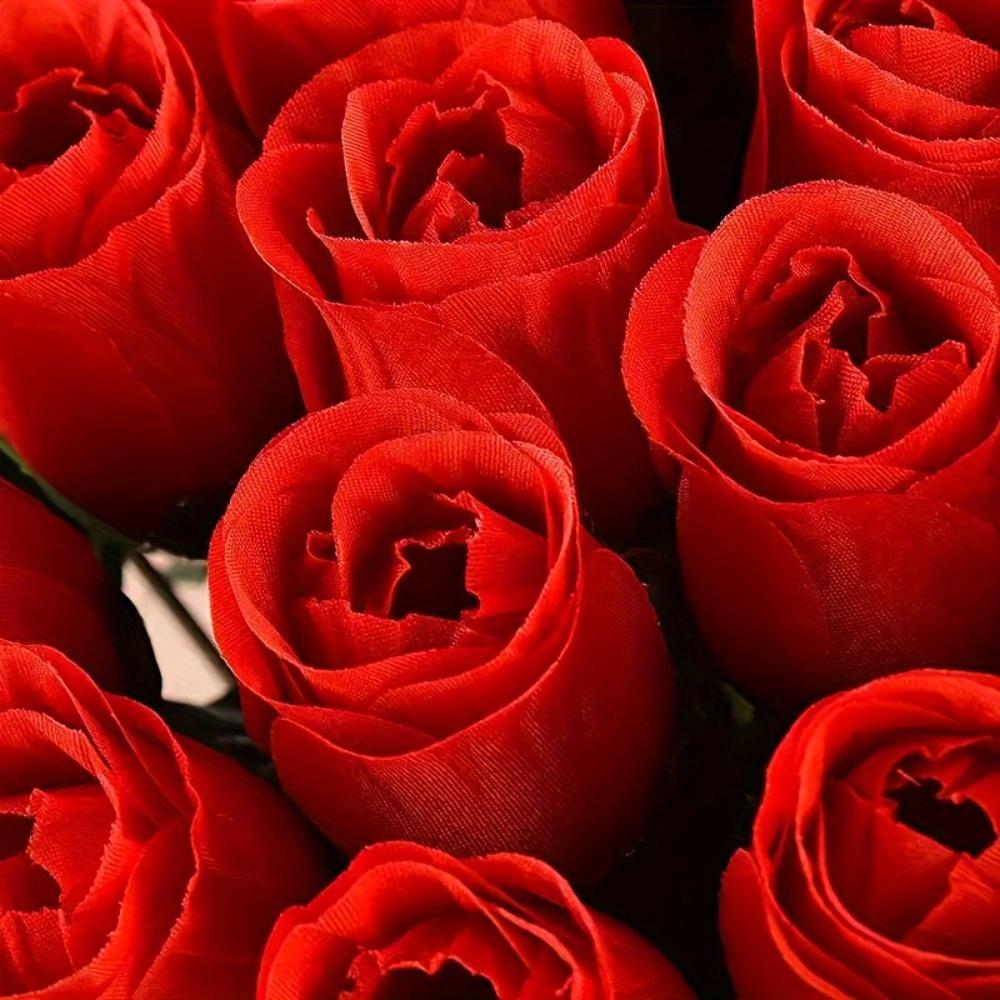 20pcs Simulated Rose Bouquet, Fabric Flowers, Artificial Flowers, Living Room Decoration, Wedding Supplies, Valentine's Day Does Not Include Vases