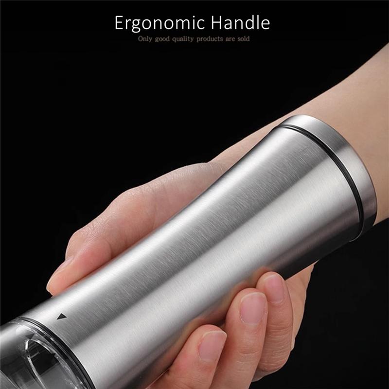 Visible Kitchen Condiment Mincer 304 Stainless Steel Manual Pepper Grinder Salt Mill Adjustable Thickness