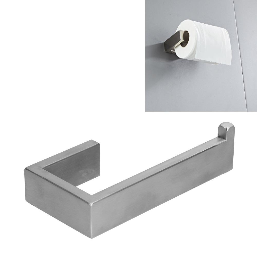 Silver Toilet Tissue Holder Stainless Steel Towel Holder Toilet Paper Holder Bathroom Supplies