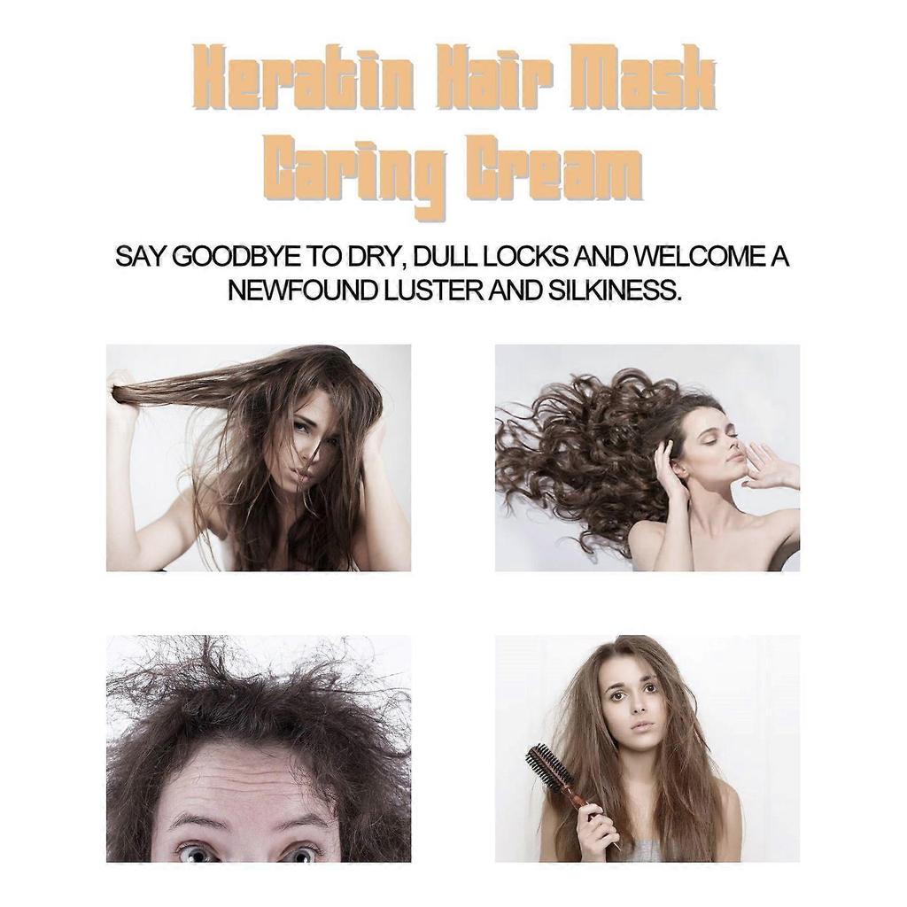 Keratin Haarmaske pflegt das Haar, repariert trockenes und gereiztes Haar, feuchtigkeitsspendende Haarmaske