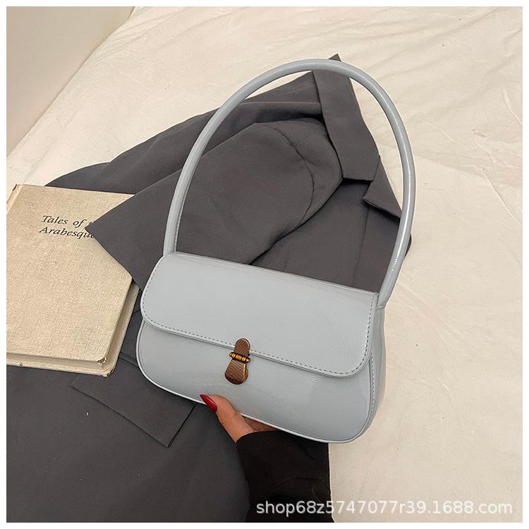 Retro Niche Baguette Bag Women's 2025 New Trendy Fashion Korean Internet Celebrity Armpit Bag One-shoulder Hand-held Commuter Bag