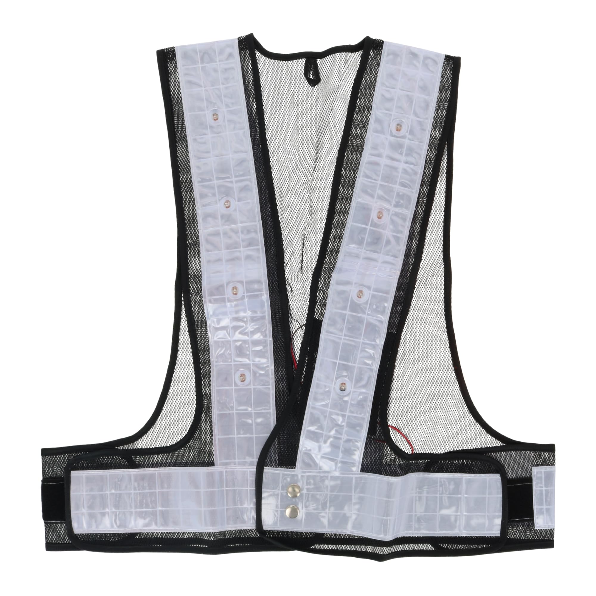 

Takagi Safety Vest with Red Reflective Safety Vest in Black and Silver LED,