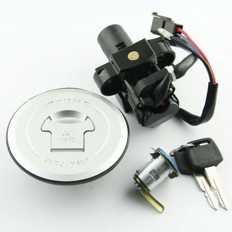 Motorcycle Fuel Cap Ignition Switch Seat Lock With Key Kit For Honda CB250 Hornet FMX650 FMX 650 2005-2006 Motor Accessories