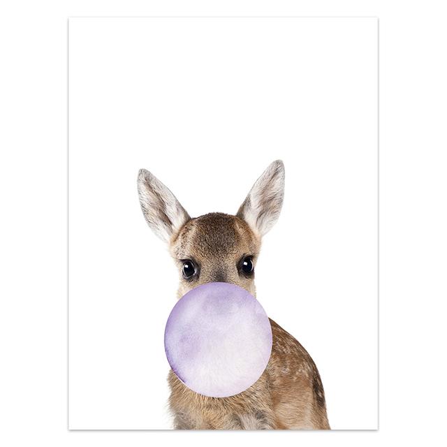 

Детский стиль, животные, дующие пузырьки, холст, картины, зебра, жираф, скандинавские настенные художественные картины для интерьера комнаты, домашний декор, постер 21cm×30cm NoFrame