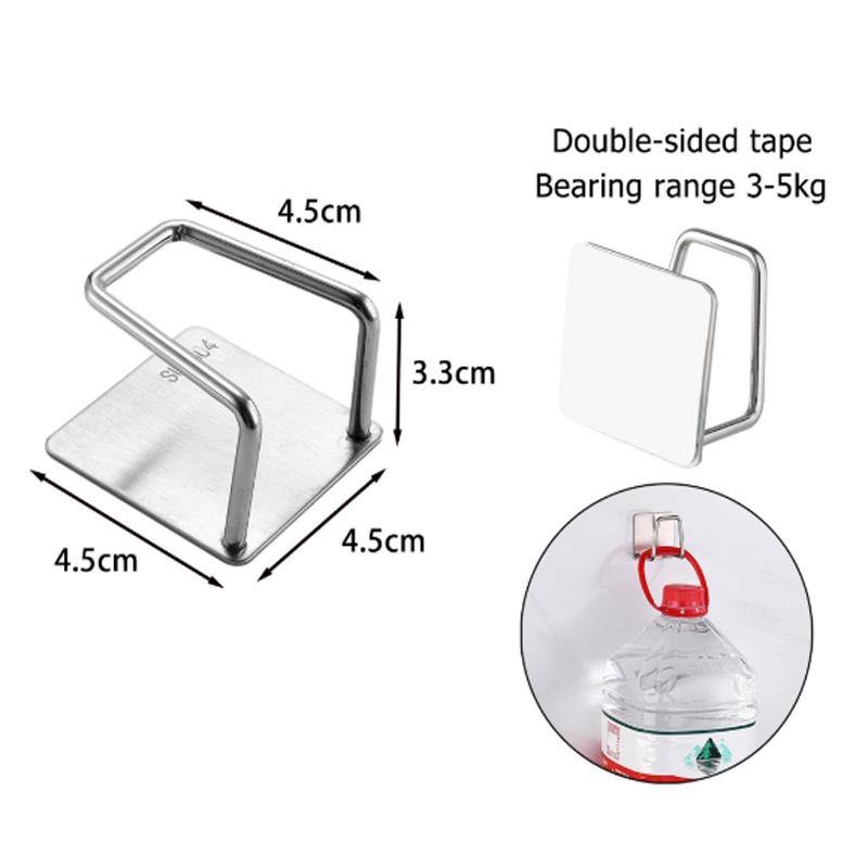 Kitchen Sponge Rack Stainless Steel Rack Sponge Drainage and Drying Rack Self-adhesive Storage Rack Kitchen Organizer