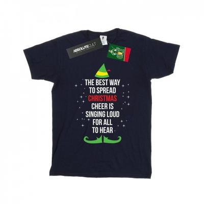 Womens/Ladies Christmas Cheer Text Cotton Boyfriend T-Shirt