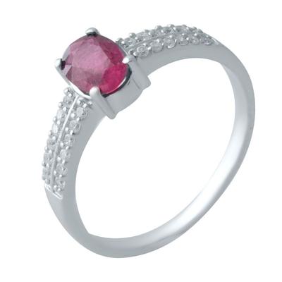 Silver Ring with Natural Ruby 1.46ct, Item Weight 2.17 G (2009979)