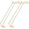 Dianoo 40.5cm Gold Wine Glass Holder, Under Cabinet Wine Glass Rack, Stemware Rack, Hanging Stemware Holder for Kitchen Bar, 2 Rows