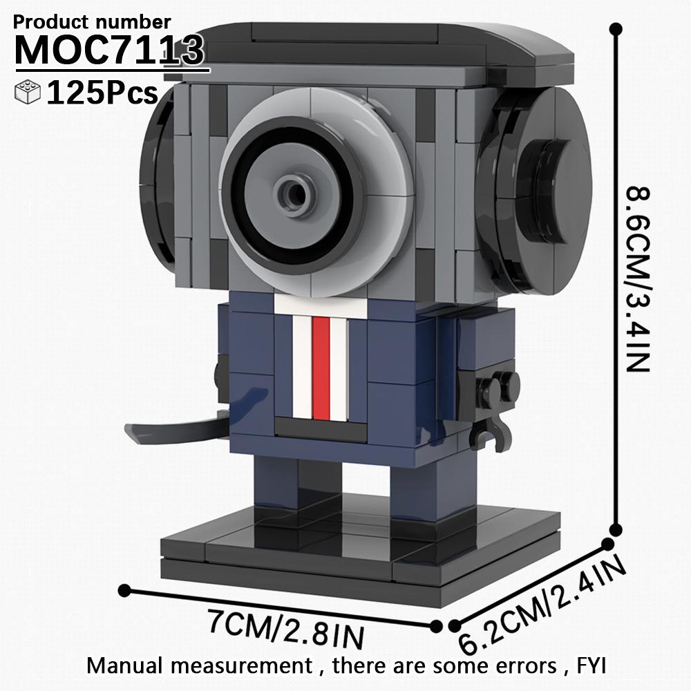 MOOXI Skibidi Toilet Kempingová sada MOC Kostky Hra Super Titan Boss Woofer TV Kamera Reproduktor Sirénový Muž Boss Stavebnice Dětské Hračky
