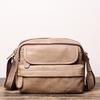 Frosted Leather Men'S Shoulder Bag Women'S Genuine Leather Messenger Bag Large Capacity Cowhide Ipad Small Square Bag