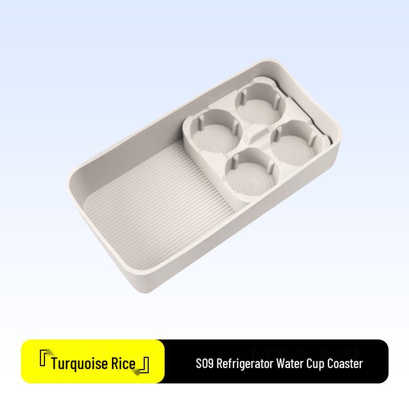 

Silicone Non-slip Drink Holder Pad for Shenlan S09 Refrigerator Cup, Interior Organizer Accessory бежевий