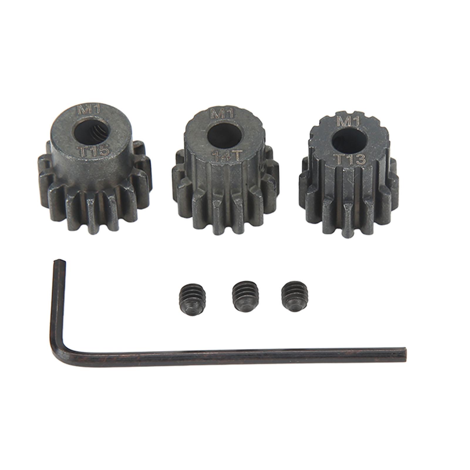 

M1 Pinion Gear Sets Hardened Steel Anti Rust 13T 14T 15T 5mm RC Car Motor Pinion Gear Set for 1:8