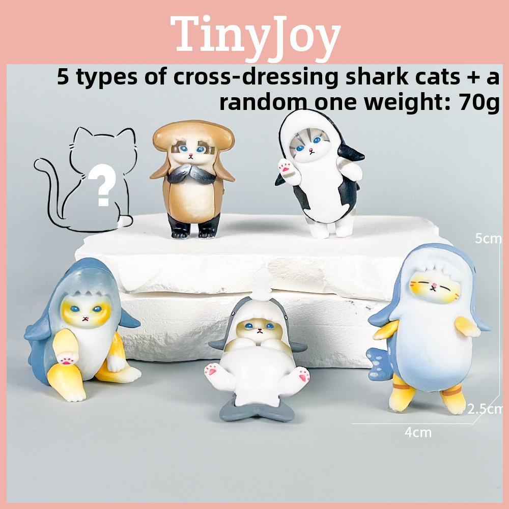 Mofusand Cat Dessert Fruit Shark Fried Shrimp Seafood Style Model Ornament