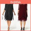 Stunning Plus Size Womens Long Lace Dress With Fashionable Overlay Design
