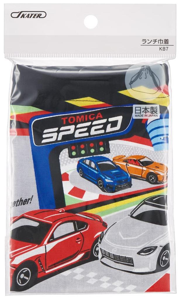Skater Lunch Drawstring Tomica Made in Children's Bag, 23, Japan, KB7-A
