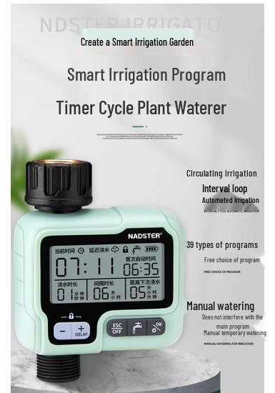Smart Garden Sprinkler: Timed Irrigation System with Large Screen Controller for Automatic Flower Watering