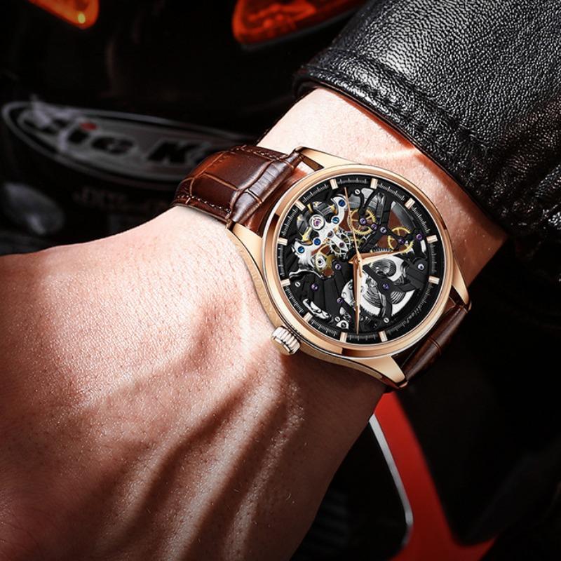 AILANG New Men's Watches Automatic Mechanical Watches Skeleton Men's Watches Wristwatches Waterproof