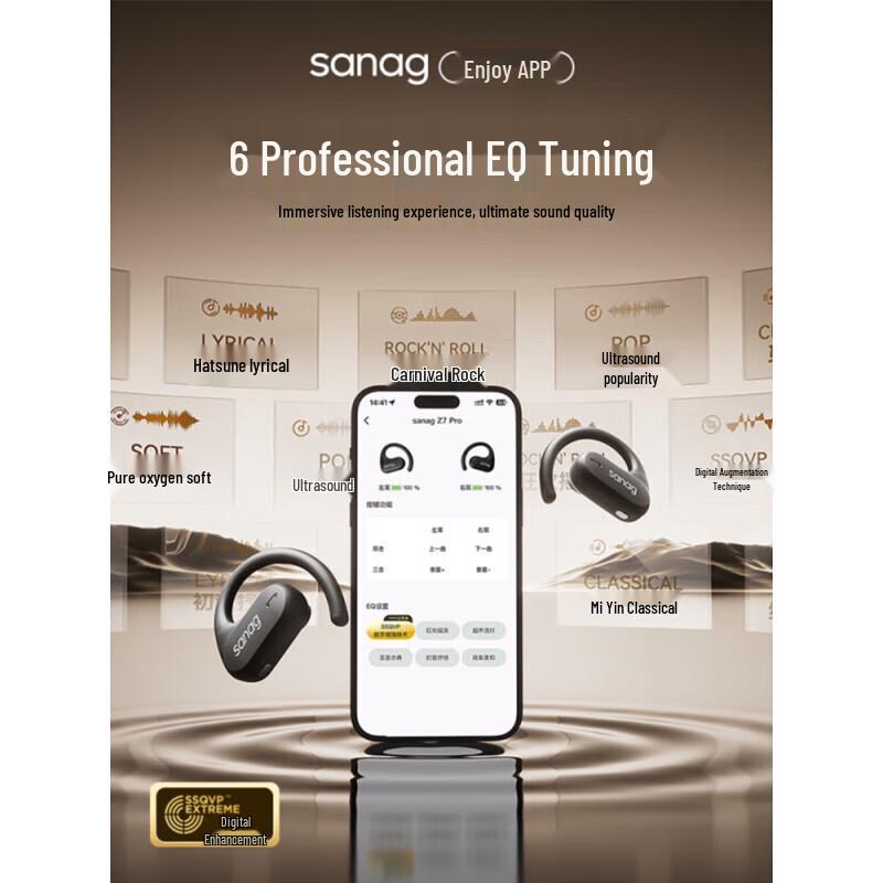 Saina Z7Pro Open-Ear Bone Conduction Sports Bluetooth Earbuds