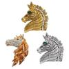 Sturdy Craftsmanship Horse Brooch Alloy Jewelry With Smooth Surfaces for Party Outfits