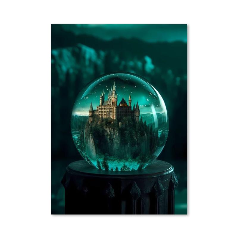 In Bottle Castle Forest Beach Hot Air Balloon Canvas Printings Posters and Prints Wall Art Pictures for Living Room Home Decor