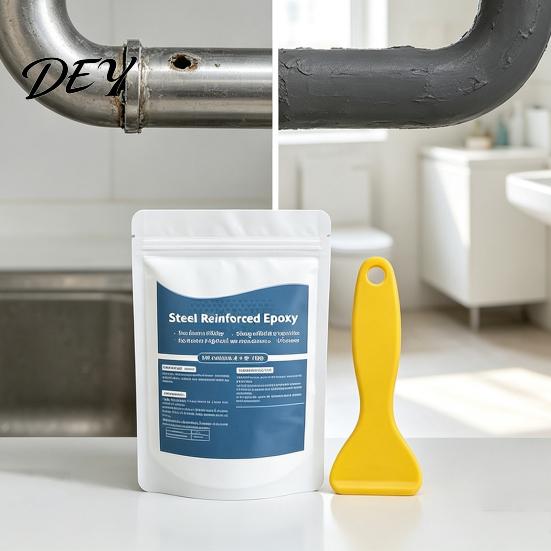 Mastic époxy renforcé à l'acier pour réparation de pierre céramique, Kit de mastic étanche résistant à la chaleur, Mastic polyvalent Argile AB pour métal, bois, carrelage, céramique
